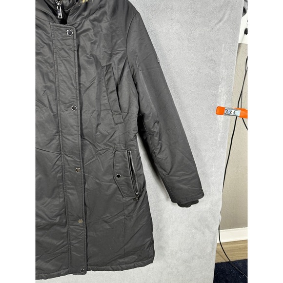 1 Madison Expedition Parka Adult M Heritage Jacket Black Faux Fur Hood‎ Womens - Picture 4 of 16